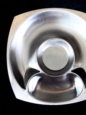 Vintage Cultura Divided Tray Chip Crudités Crackers Stainless Steel Dishwasher